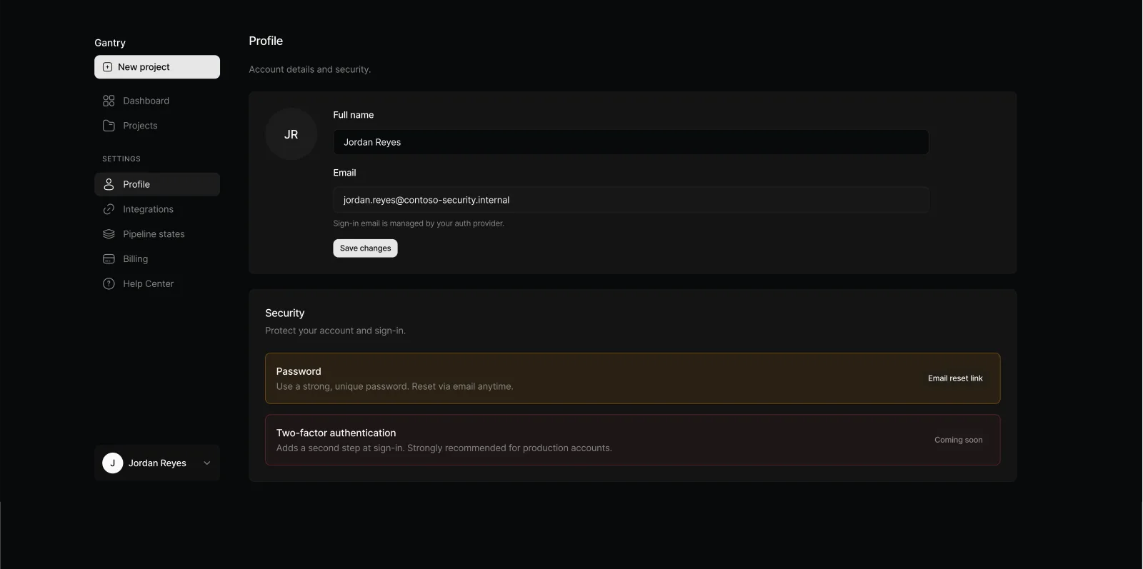 Gantry case study, detail 4